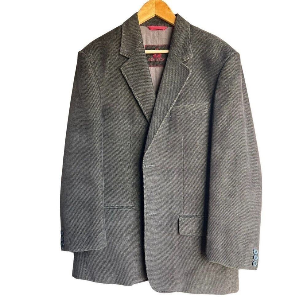 Vintage Brown Corduroy Blazer Suit Jacket Sports Coat Professor Rockabilly Sz L